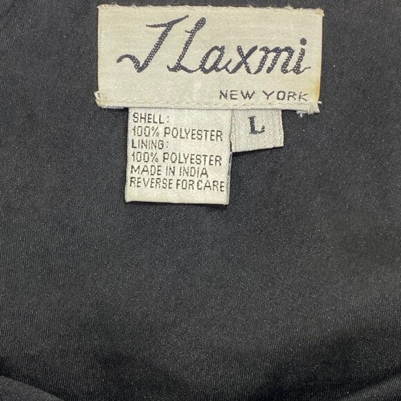 Vtg Whimsigoth Fairy Grunge Chiffon Blouse | Large | Cowl Neck Bell Sleeves Bead - Picture 3 of 11